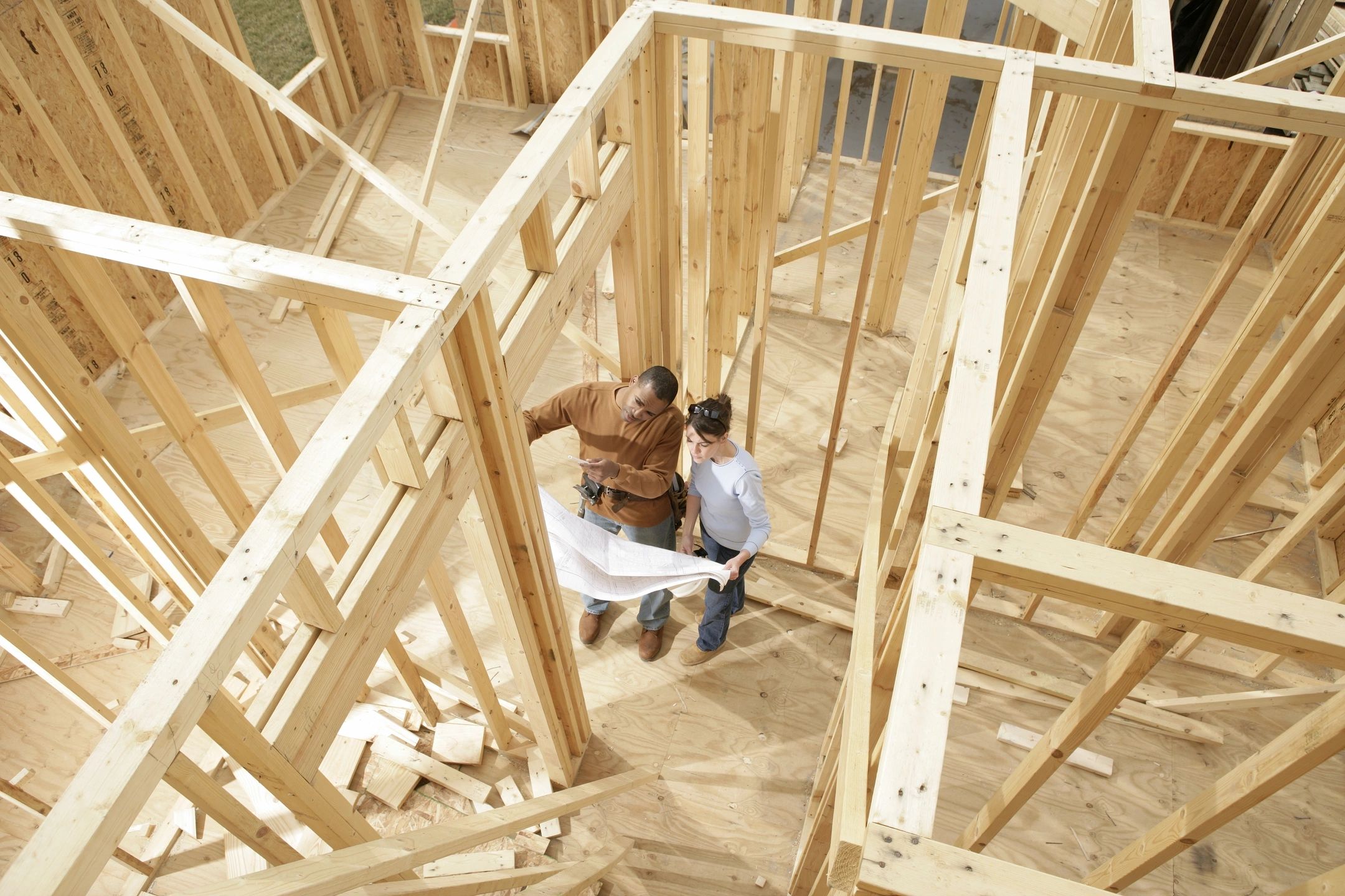 Interior framing in progress