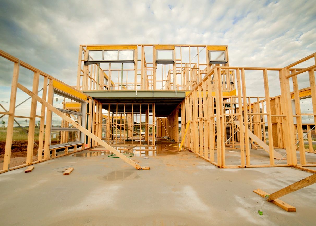 Residential framing project in progress